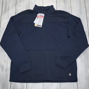 NEW Carhartt Flame-Resistant Rain Defender Relaxed Fit Mock-Neck Fleece Pullover